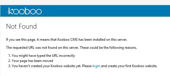 kooboo404界面